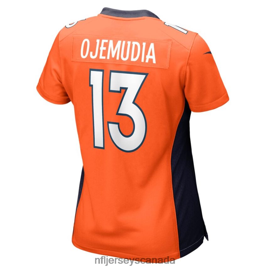Women Denver Broncos Michael Ojemudia Nike Orange Game Jersey Clothing NFL TBXFR66794