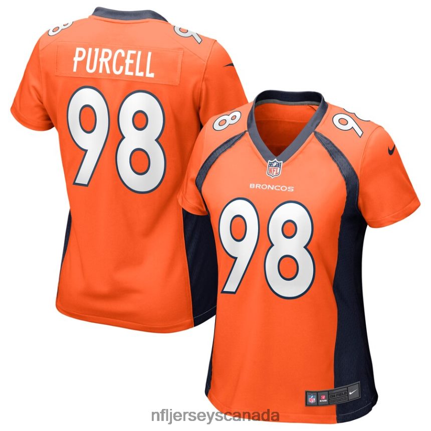 Women Denver Broncos Mike Purcell Nike Orange Game Jersey Clothing NFL TBXFR66605