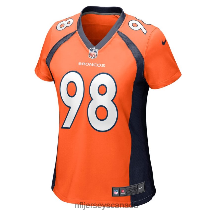 Women Denver Broncos Mike Purcell Nike Orange Game Jersey Clothing NFL TBXFR66605