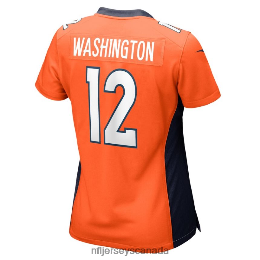 Women Denver Broncos Montrell Washington Nike Orange Game Player Jersey Clothing NFL TBXFR66243