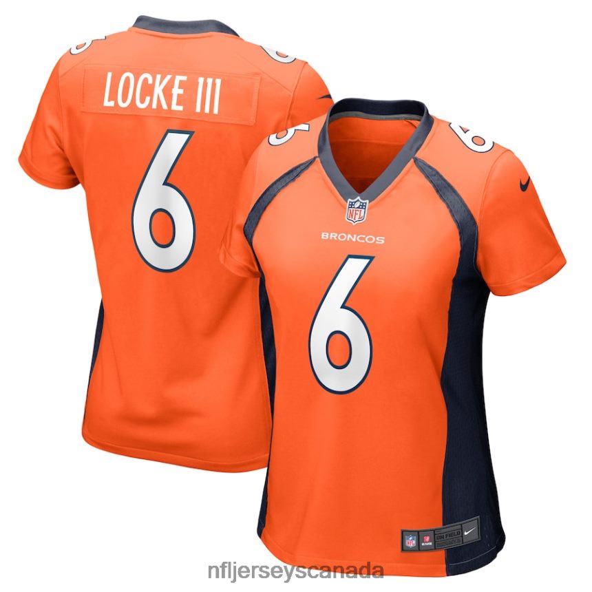 Women Denver Broncos PJ Locke Nike Orange Game Player Jersey Clothing NFL TBXFR66300