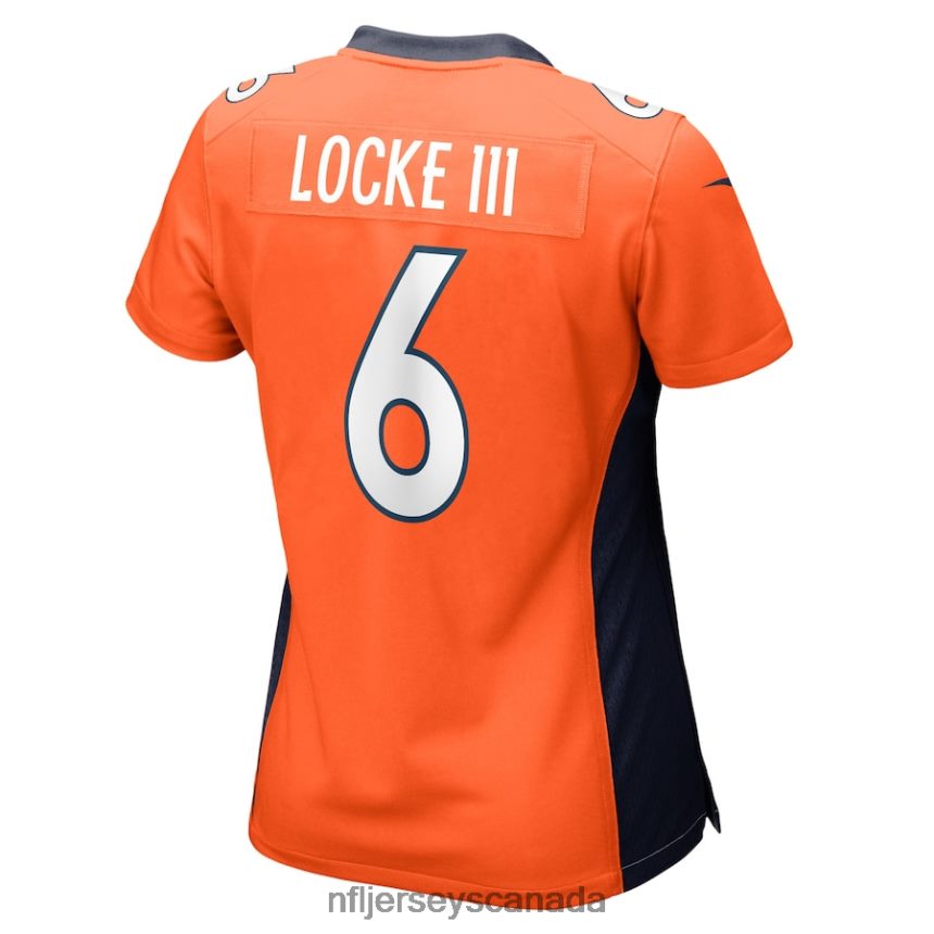 Women Denver Broncos PJ Locke Nike Orange Game Player Jersey Clothing NFL TBXFR66300