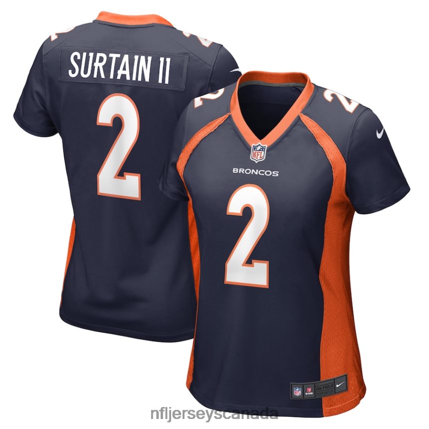 Women Denver Broncos Patrick Surtain II Nike Navy Home Game Player Jersey Clothing NFL TBXFR62072