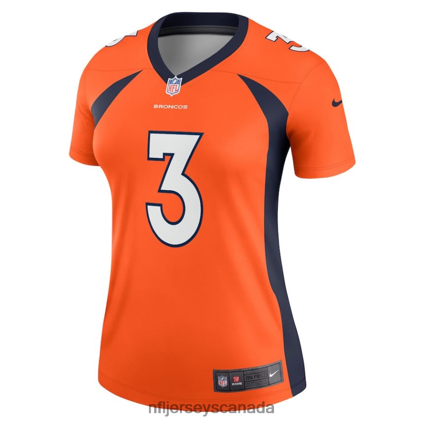 Women Denver Broncos Russell Wilson Nike Orange Alternate Legend Jersey Clothing NFL TBXFR6435