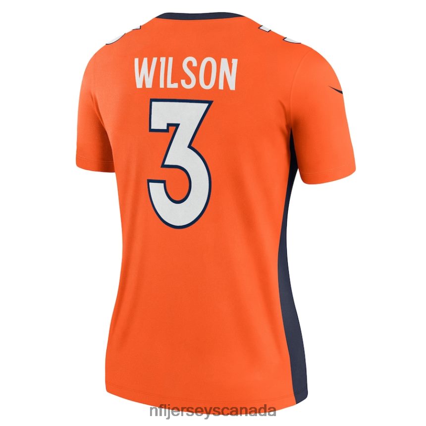 Women Denver Broncos Russell Wilson Nike Orange Alternate Legend Jersey Clothing NFL TBXFR6435