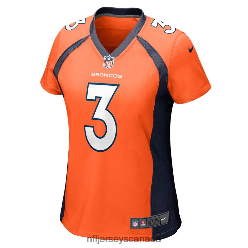 Women Denver Broncos Russell Wilson Nike Orange Game Jersey Clothing NFL TBXFR62122