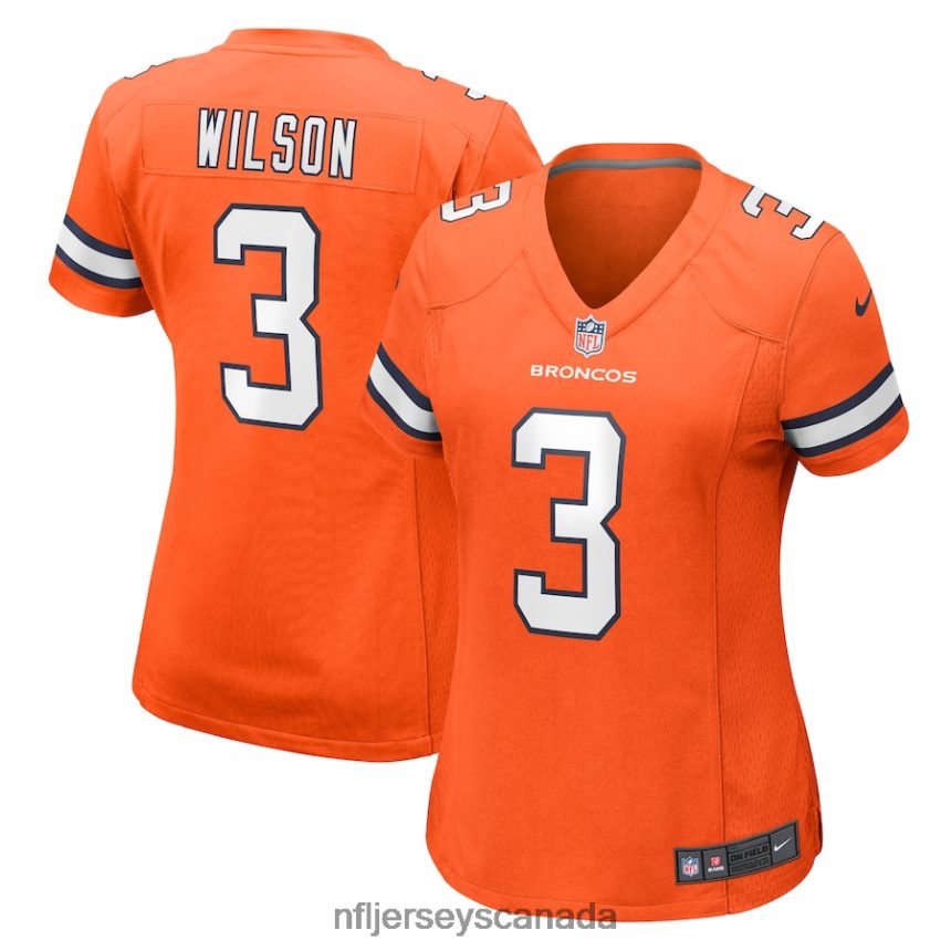 Women Denver Broncos Russell Wilson Nike Orange Player Game Jersey Clothing NFL TBXFR63058