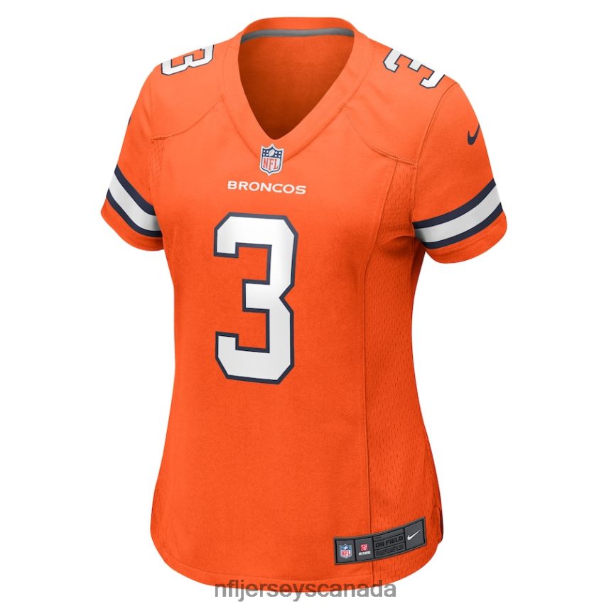 Women Denver Broncos Russell Wilson Nike Orange Player Game Jersey Clothing NFL TBXFR63058
