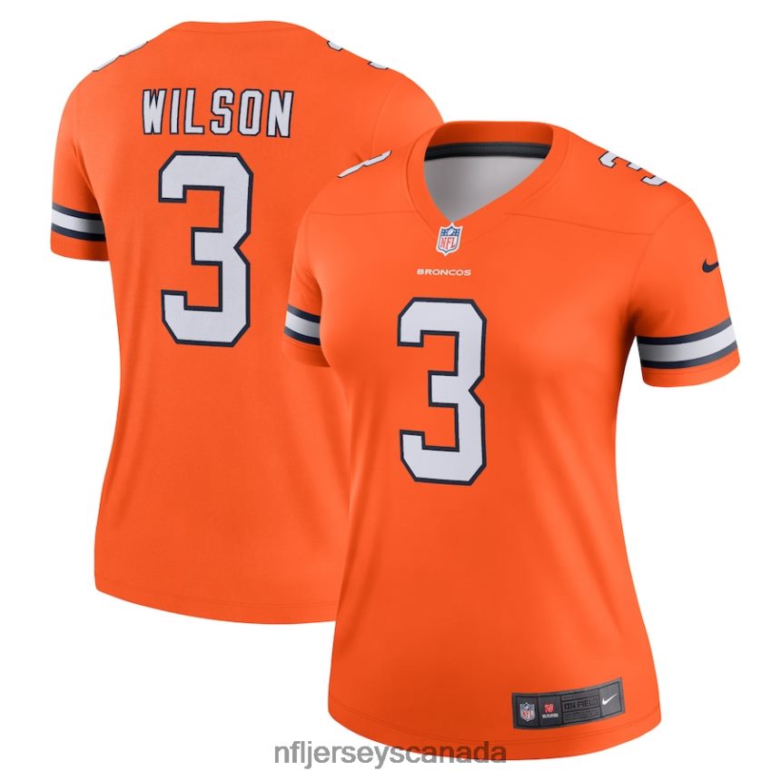 Women Denver Broncos Russell Wilson Nike Orange Team Alternate Legend Jersey Clothing NFL TBXFR63908