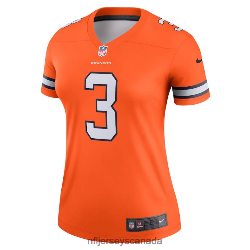 Women Denver Broncos Russell Wilson Nike Orange Team Alternate Legend Jersey Clothing NFL TBXFR63908