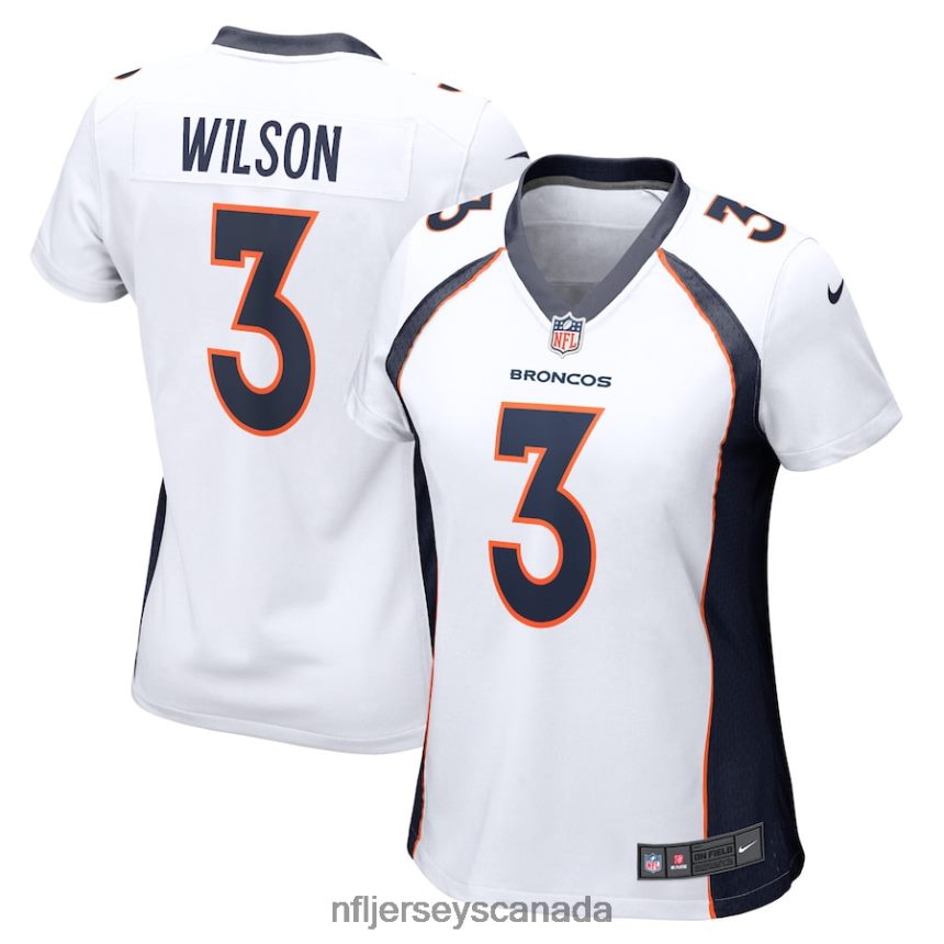 Women Denver Broncos Russell Wilson Nike White Game Jersey Clothing NFL TBXFR61044