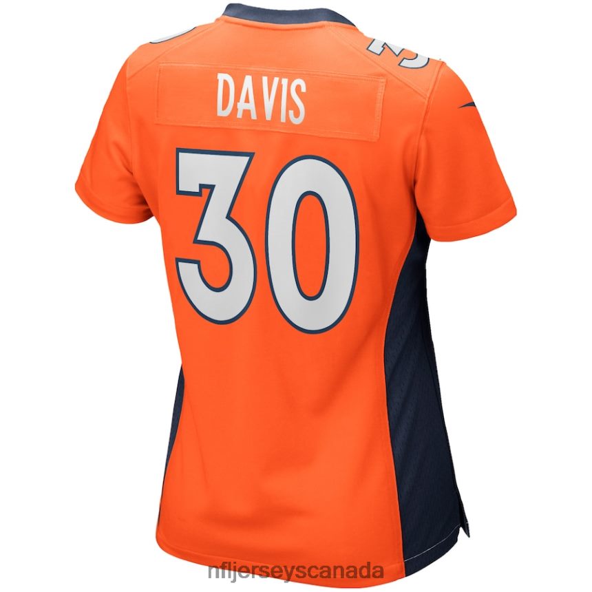 Women Denver Broncos Terrell Davis Nike Orange Game Retired Player Jersey Clothing NFL TBXFR63958