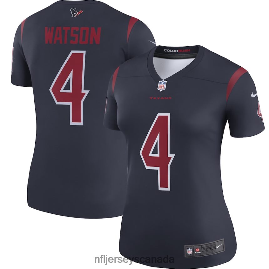 Women Deshaun Watson Houston Texans Nike Color Rush Legend Jersey - Navy Clothing NFL TBXFR64704