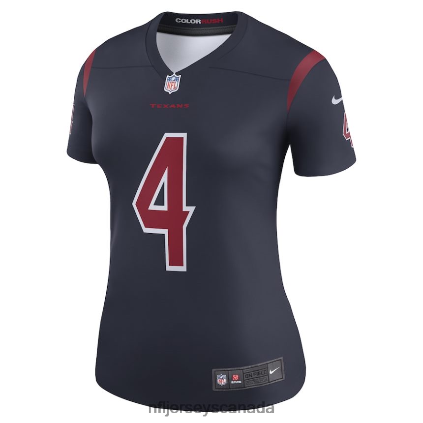 Women Deshaun Watson Houston Texans Nike Color Rush Legend Jersey - Navy Clothing NFL TBXFR64704