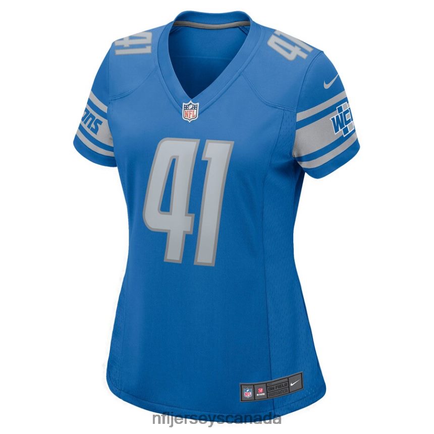 Women Detroit Lions AJ Parker Nike Blue Nike Game Jersey Clothing NFL TBXFR65512