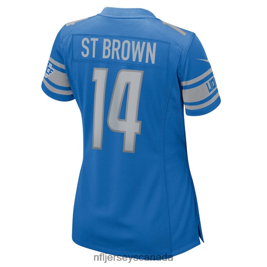 Women Detroit Lions Amon-Ra St Brown Nike Blue Game Player Jersey Clothing NFL TBXFR6771