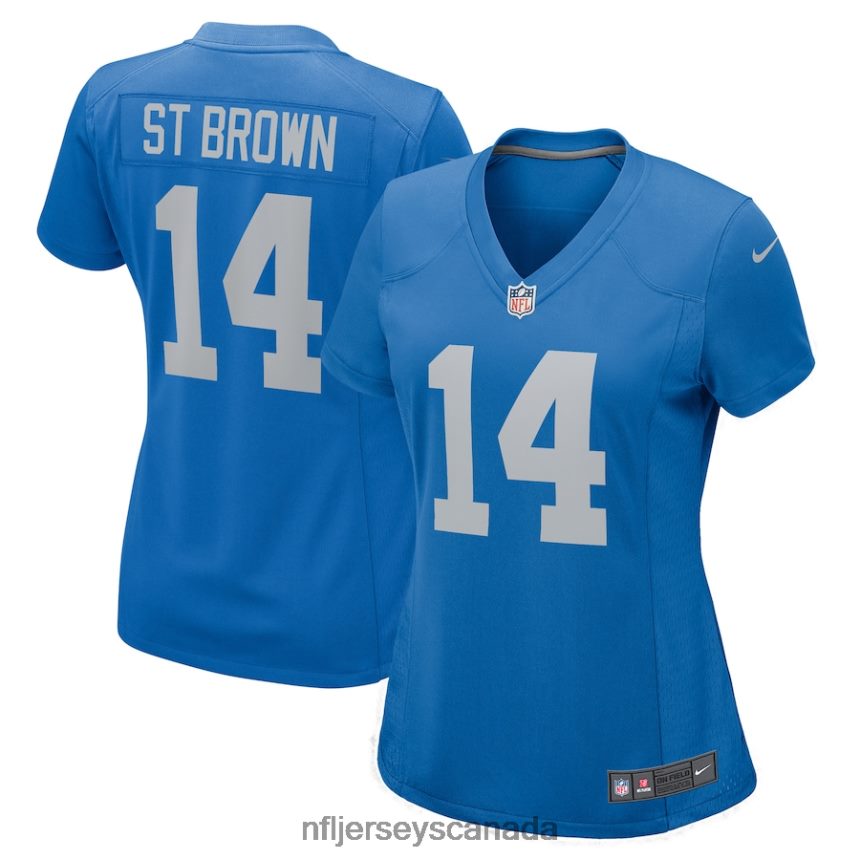 Women Detroit Lions Amon-Ra St Brown Nike Blue Player Game Jersey Clothing NFL TBXFR61799