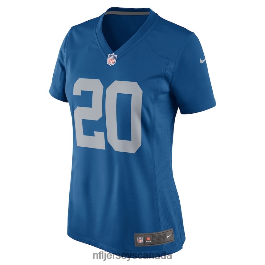Women Detroit Lions Barry Sanders Nike Blue 2017 Throwback Retired Player Game Jersey Clothing NFL TBXFR63001