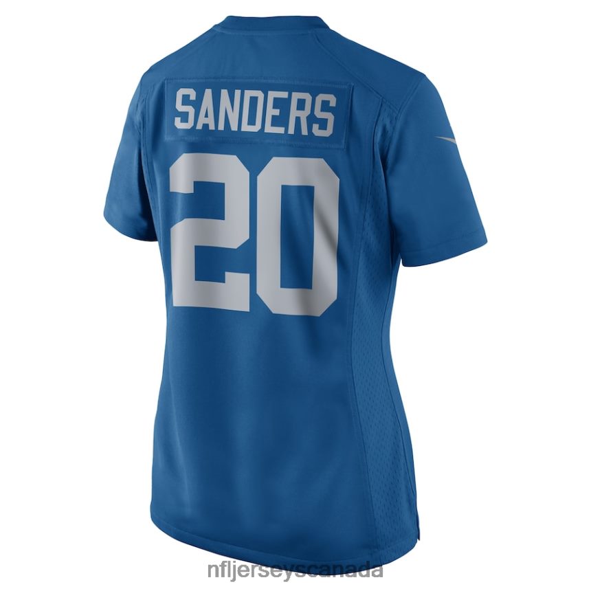 Women Detroit Lions Barry Sanders Nike Blue 2017 Throwback Retired Player Game Jersey Clothing NFL TBXFR63001