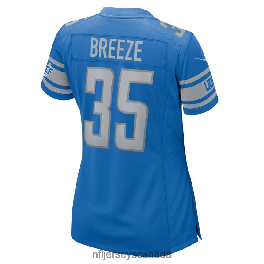 Women Detroit Lions Brady Breeze Nike Blue Home Game Player Jersey Clothing NFL TBXFR65567