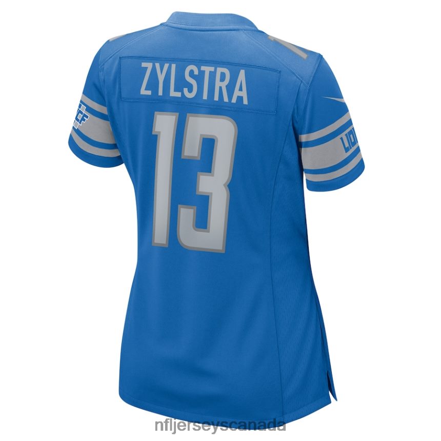 Women Detroit Lions Brandon Zylstra Nike Blue Home Game Player Jersey Clothing NFL TBXFR65570