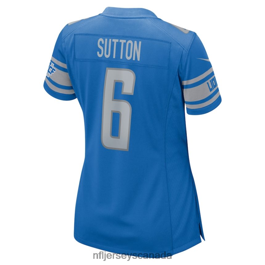 Women Detroit Lions Cam Sutton Nike Blue Game Player Jersey Clothing NFL TBXFR63702