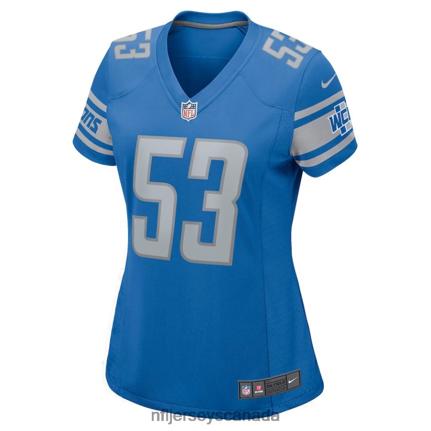 Women Detroit Lions Charles Harris Nike Blue Nike Game Jersey Clothing NFL TBXFR64849