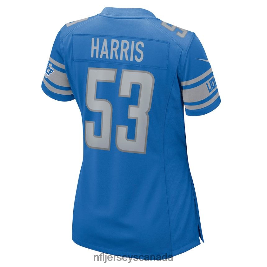 Women Detroit Lions Charles Harris Nike Blue Nike Game Jersey Clothing NFL TBXFR64849