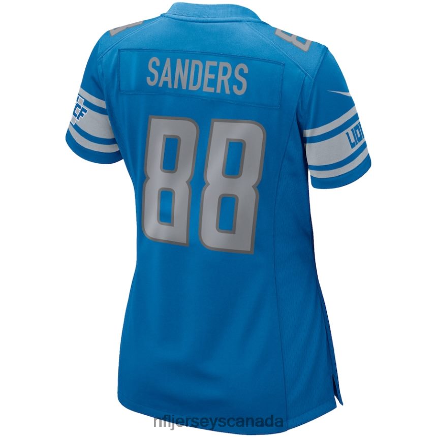 Women Detroit Lions Charlie Sanders Nike Blue Game Retired Player Jersey Clothing NFL TBXFR64164