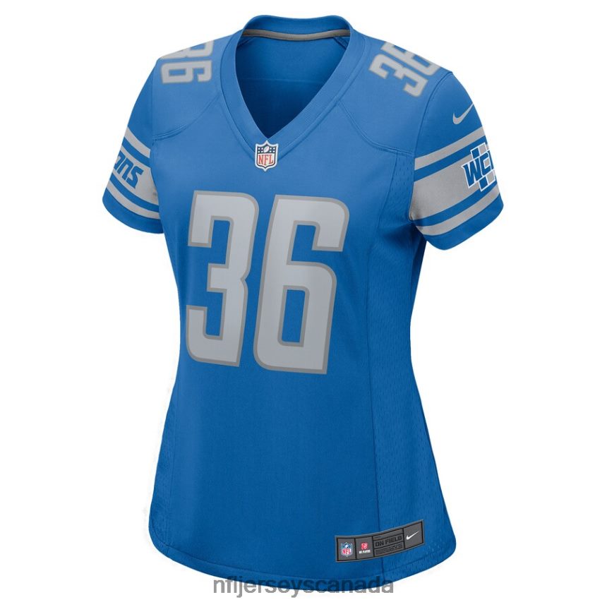 Women Detroit Lions Chase Lucas Nike Blue Player Game Jersey Clothing NFL TBXFR65501