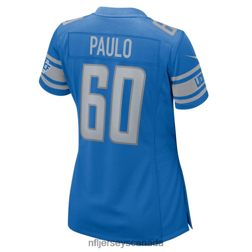 Women Detroit Lions Darrin Paulo Nike Blue Home Game Player Jersey Clothing NFL TBXFR65575