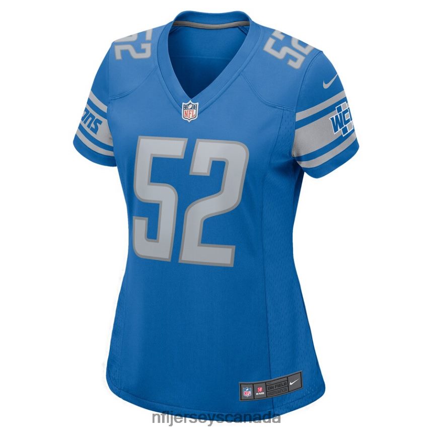 Women Detroit Lions Demetrius Taylor Nike Blue Home Game Player Jersey Clothing NFL TBXFR65562