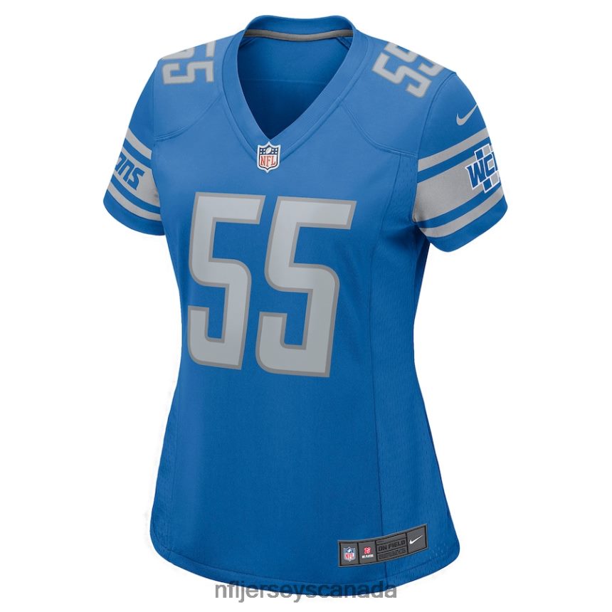 Women Detroit Lions Derrick Barnes Nike Blue Game Player Jersey Clothing NFL TBXFR65498