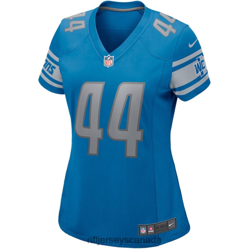 Women Detroit Lions Dick LeBeau Nike Blue Game Retired Player Jersey Clothing NFL TBXFR65531
