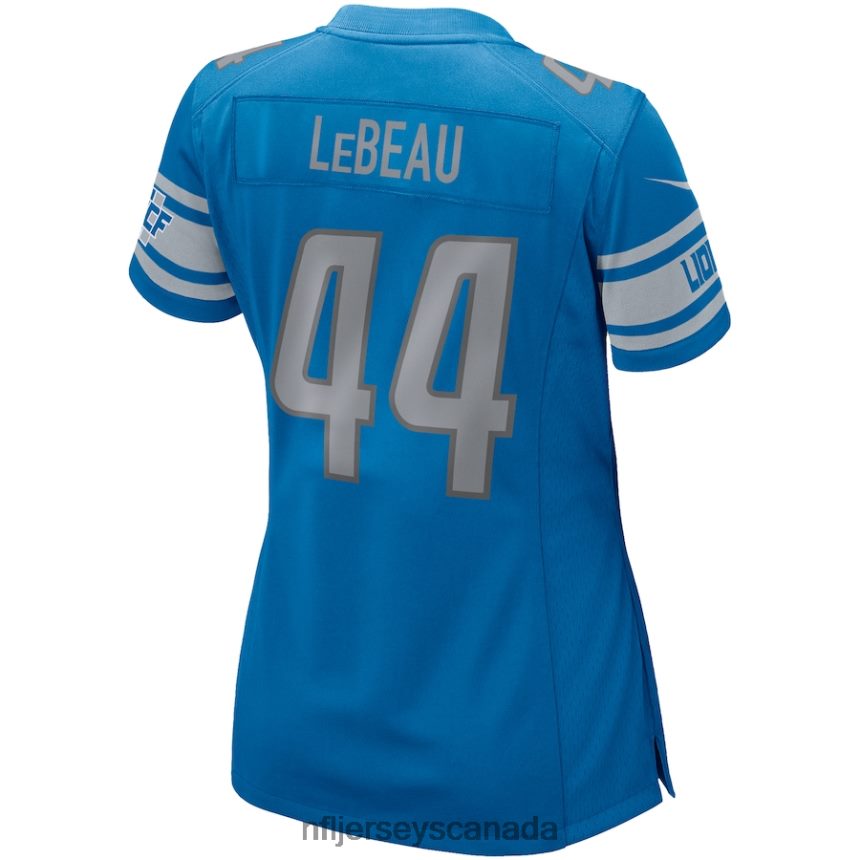 Women Detroit Lions Dick LeBeau Nike Blue Game Retired Player Jersey Clothing NFL TBXFR65531