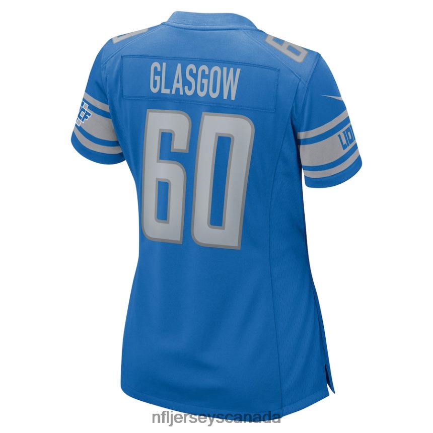Women Detroit Lions Graham Glasgow Nike Blue Game Jersey Clothing NFL TBXFR63701