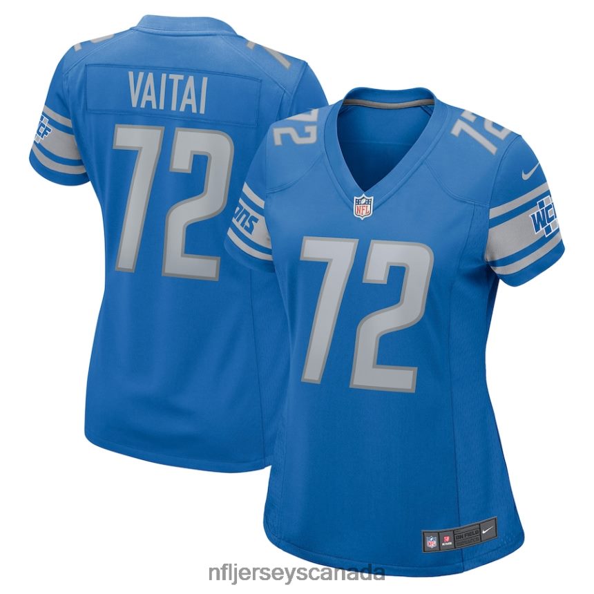 Women Detroit Lions Halapoulivaati Vaitai Nike Blue Game Jersey Clothing NFL TBXFR65533