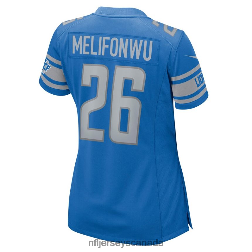 Women Detroit Lions Ifeatu Melifonwu Nike Blue Nike Game Jersey Clothing NFL TBXFR65517