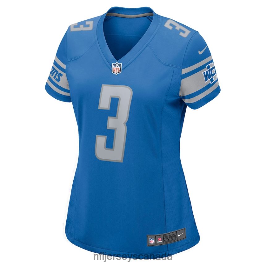 Women Detroit Lions Jack Fox Nike Blue Game Jersey Clothing NFL TBXFR62402