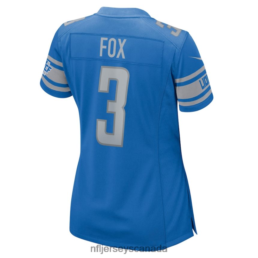 Women Detroit Lions Jack Fox Nike Blue Game Jersey Clothing NFL TBXFR62402