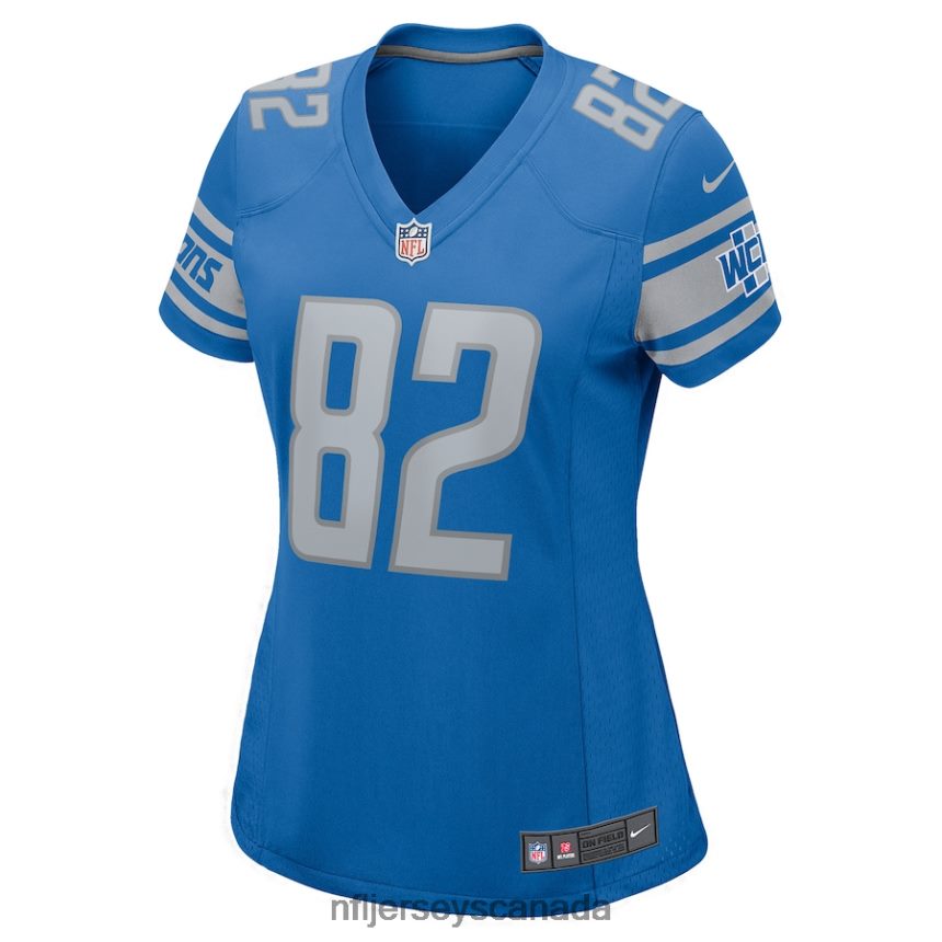 Women Detroit Lions James Mitchell Nike Blue Player Game Jersey Clothing NFL TBXFR65530