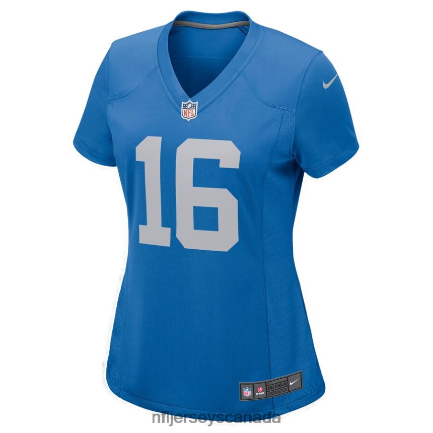 Women Detroit Lions Jared Goff Nike Blue Game Player Jersey Clothing NFL TBXFR65511