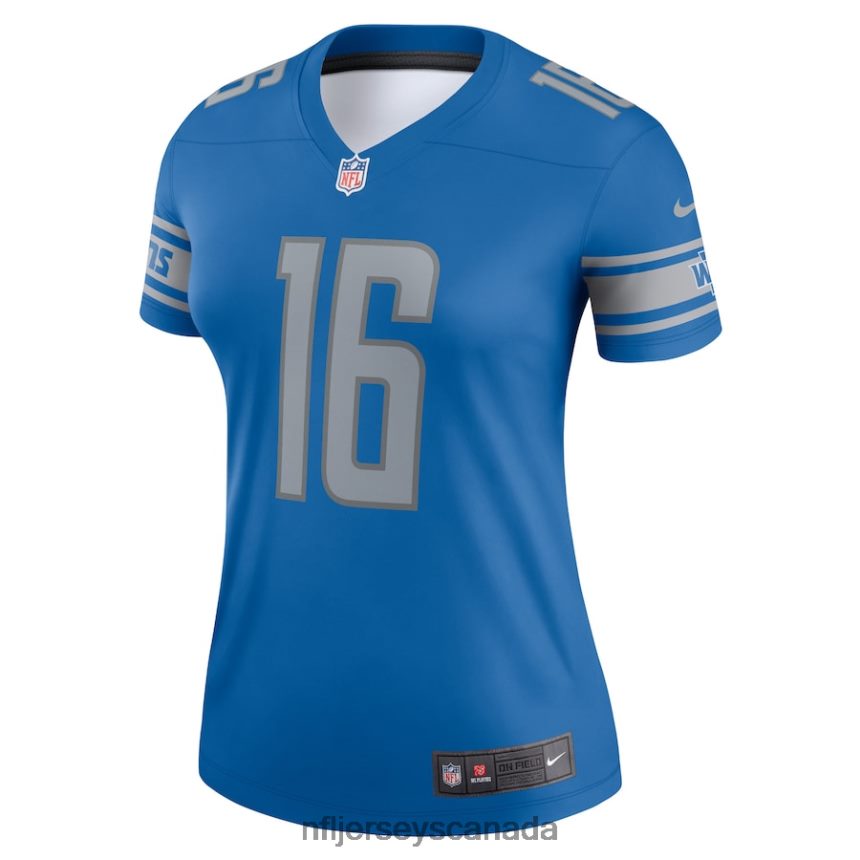 Women Detroit Lions Jared Goff Nike Blue Legend Jersey Clothing NFL TBXFR61190