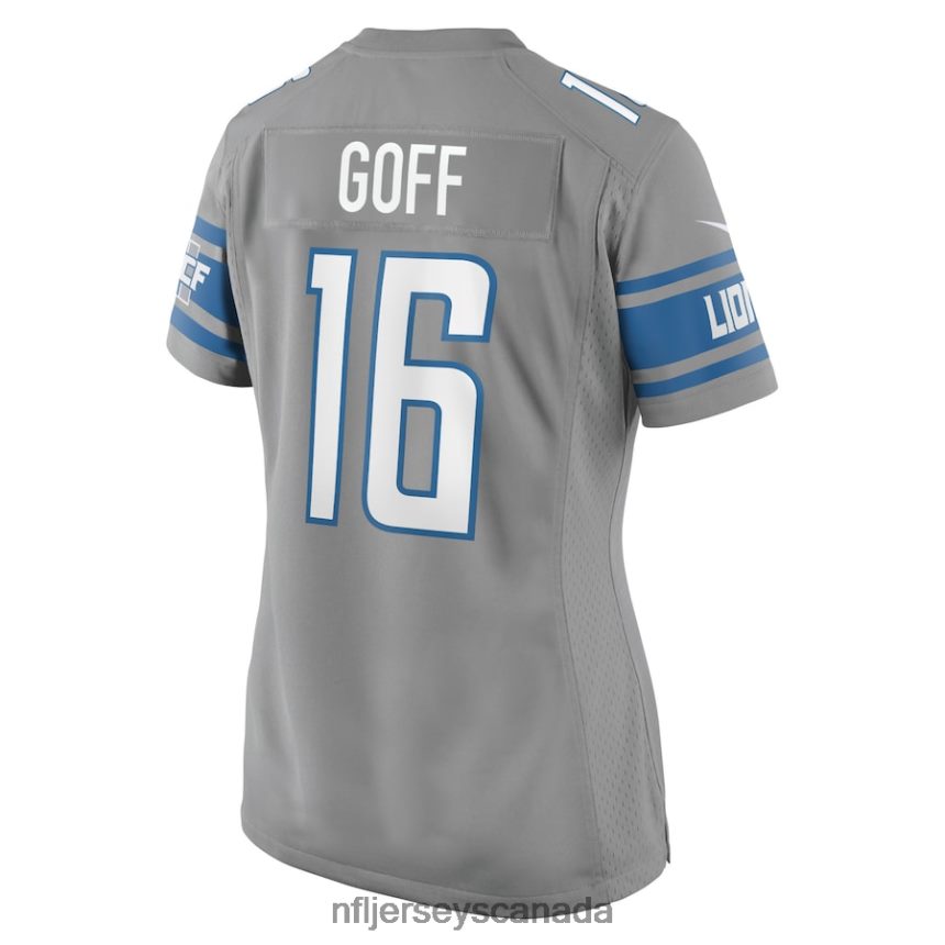 Women Detroit Lions Jared Goff Nike Silver Game Jersey Clothing NFL TBXFR61894