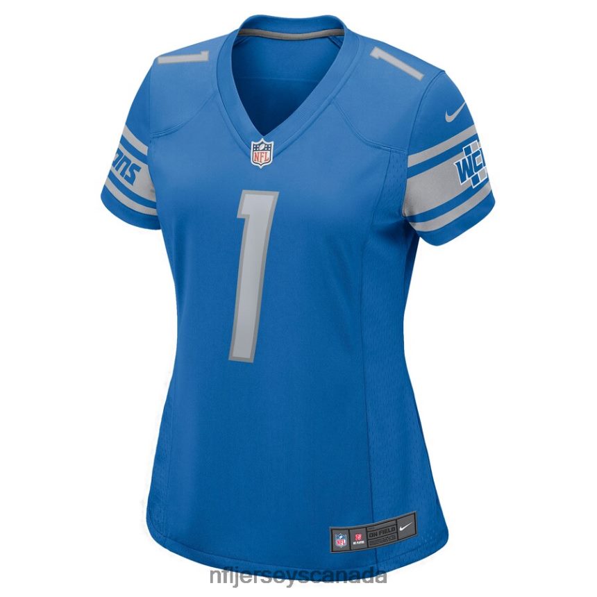 Women Detroit Lions Jeff Okudah Nike Blue Game Jersey Clothing NFL TBXFR65537
