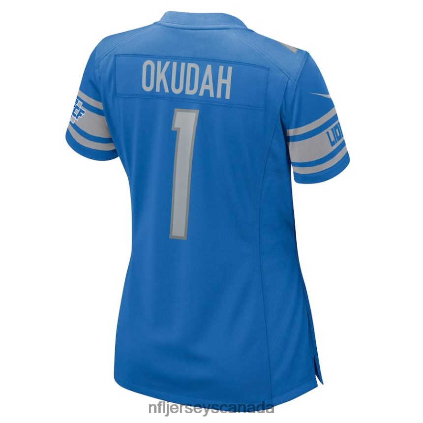 Women Detroit Lions Jeff Okudah Nike Blue Game Jersey Clothing NFL TBXFR65537