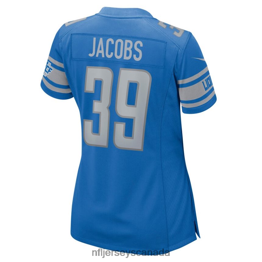 Women Detroit Lions Jerry Jacobs Nike Blue Nike Game Jersey Clothing NFL TBXFR65516