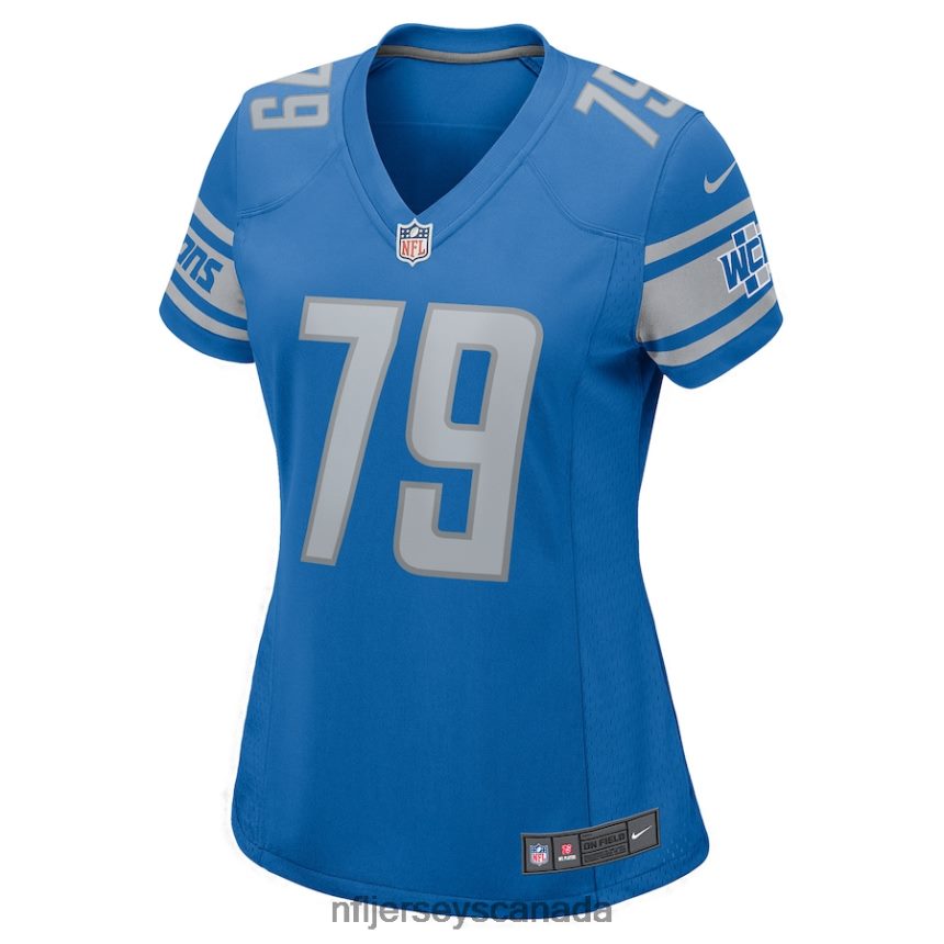 Women Detroit Lions John Cominsky Nike Blue Player Game Jersey Clothing NFL TBXFR65528