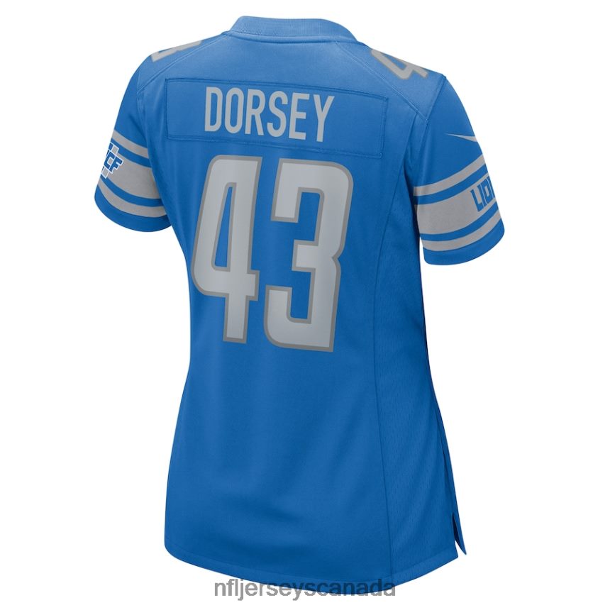 Women Detroit Lions Khalil Dorsey Nike Blue Home Game Player Jersey Clothing NFL TBXFR65568