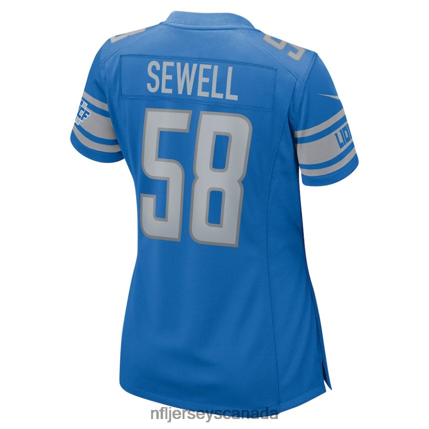 Women Detroit Lions Penei Sewell Nike Blue Game Jersey Clothing NFL TBXFR63550